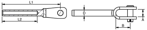 Stainless fork terminal measurement
