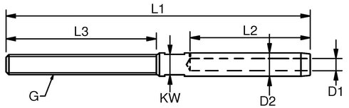 Thread Terminal Stainless - metric measurement