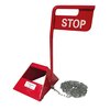 Металевий гальмівний башмак із позначкою STOP