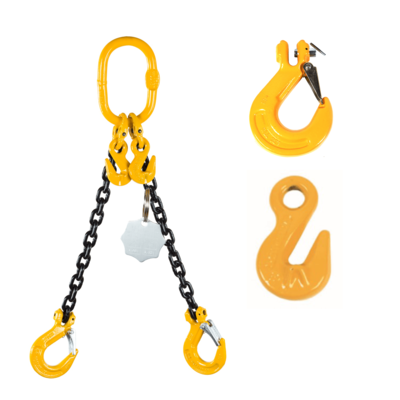 Chain Sling G80 2-leg with Sling Hooks and Grab Hooks