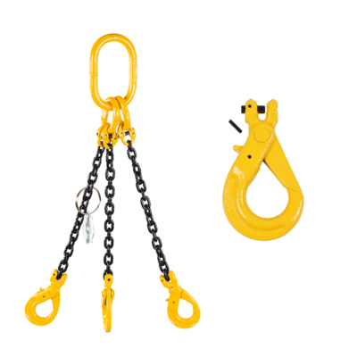 Chain Sling G80 3-leg with Safety Hooks