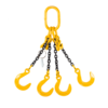 Chain Sling G80 4-leg with Foundry Hooks and Grab Hooks
