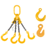 Chain Sling G80 4-leg with Foundry Hooks and Grab Hooks