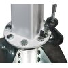 Hook fixed in the hole of the pole before disassembly og the davit