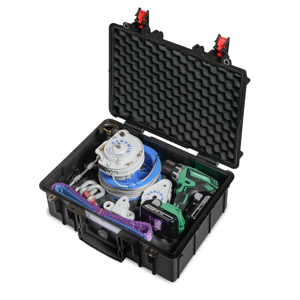 Pulley Man KIT in suitcase