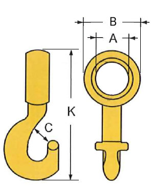 Grade 80 Eye choke hook blueprint