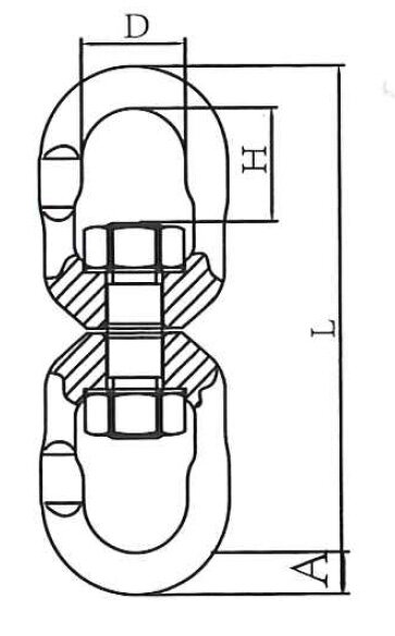 Grade 80 High-quality lifting swivel LEILIU10SS blueprint