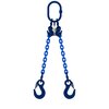 Chain sling 2-legs with latch hooks and grab hooks, grade 100 