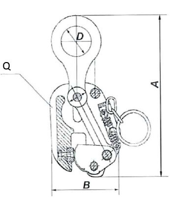 Vertical lifting Clamps LTABT10RE blueprint