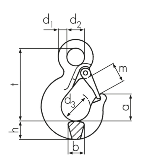 Eye Sling Hook EOE drawing 
