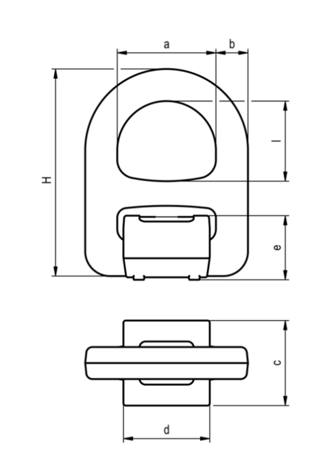 Weld-on Lifting Point TAPS-E drawing