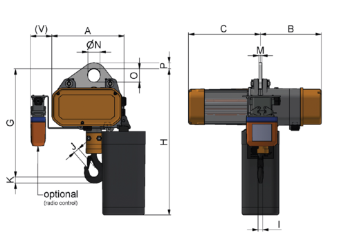 Electric Chain Hoist LIFTKET STAR ONE drawing Electric Chain Hoist LIFTKET STAR ONE drawing