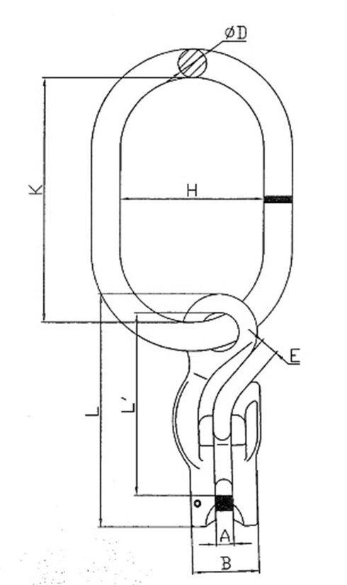Master Link Assembly POWERTEX MC1 drawing