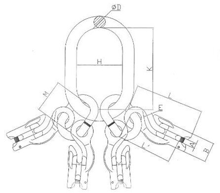 Master Link Assembly POWERTEX MC4 drawing