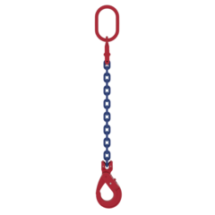 One leg chain sling with Master Link assembly MC1 - integrated connector with a shortening hook One leg chain sling with MC1 masterlink and SLC safety hook