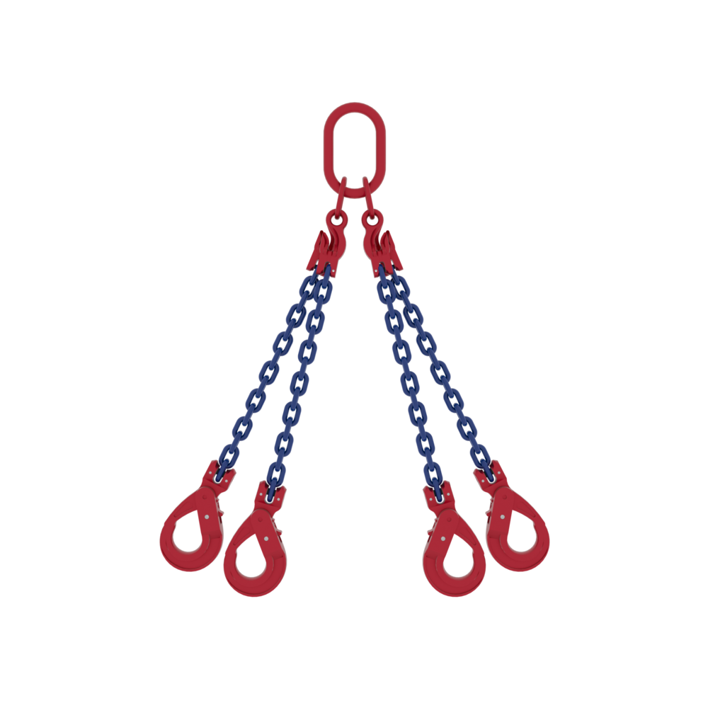 Chain Sling Powertex 4-leg with Masterlink MC4 and Safety Hooks, Grade 10