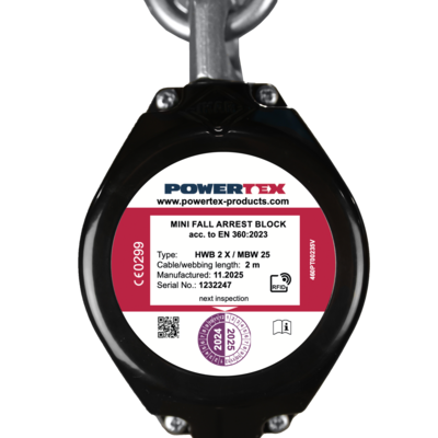 © CERTEX Danmark A/S Zabezpieczenie przed upadkiem - POWERTEX MBW25 | © CERTEX Danmark A/S