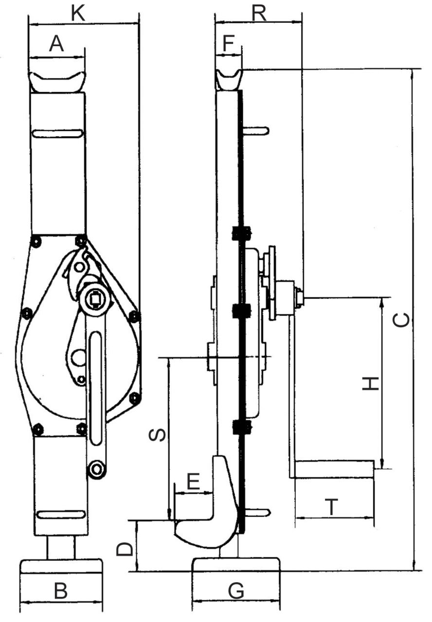 Rack jack POWERTEX drawing