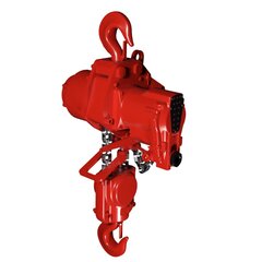 The heavy duty air chain hoist RED ROOSTER TMH with 10 tons capacity. TMH hoist with 10 tons capacity